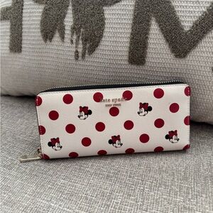 Kate Spade Red Polka Dot Minnie Mouse Wallet